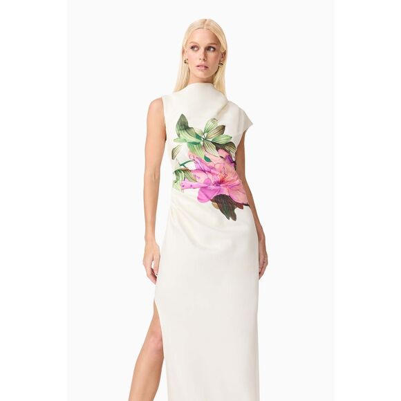 Elliatt Dresses & Skirts - Elliatt Azelie Asymmetrical Gown in White Cocktail wedding Bridal size L NWT
